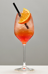 Image showing glass of aperol spritz cocktail