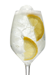 Image showing glass of lemon spritz cocktail