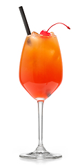 Image showing glass of aperol spritz cocktail