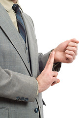 Image showing Businessman Checking His Pulse