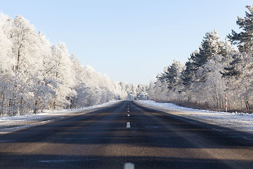 Image showing road in the forest