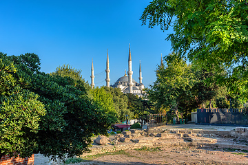 Image showing Famous Sultan Ahmed mosque, Istanbul, Turkey