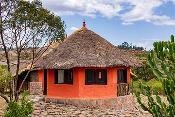 Image showing Beautiful colored traditional ethiopian house