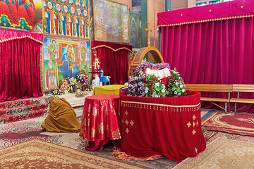 Image showing Interior of Debre Libanos, monastery in Ethiopia