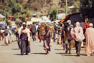 Image showing Ethiopian People on the street, Ethiopia Africa