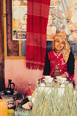 Image showing Women preparing traditional bunna coffee, Dembecha, Ethiopia