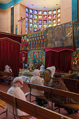 Image showing Interior of Debre Libanos, monastery in Ethiopia