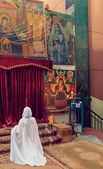 Image showing Interior of Debre Libanos, monastery in Ethiopia