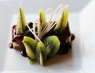 Image showing Kiwi fruit cake