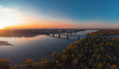 Image showing Aerial shot of view to Barnaul city.