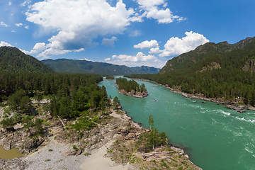 Image showing Aerial view of Katun river