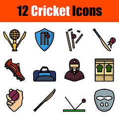 Image showing Cricket Icon Set