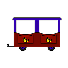 Image showing Wagon Of Children Train Icon