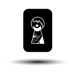 Image showing Criminal Peeping Through Keyhole Icon