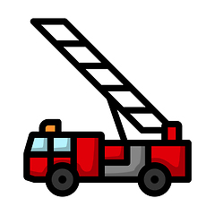 Image showing Fire Service Truck Icon