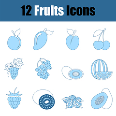 Image showing Fruits Icon Set