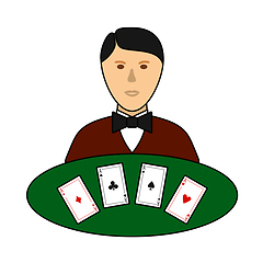 Image showing Casino Dealer Icon