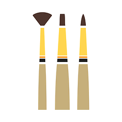 Image showing Paint Brushes Set Icon