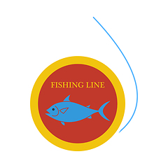 Image showing Icon Of Fishing Line