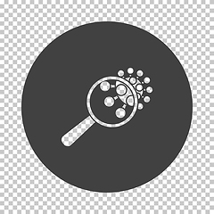 Image showing Magnifier Over Coronavirus Molecule Icon