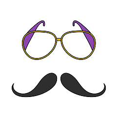 Image showing Glasses And Mustache Icon