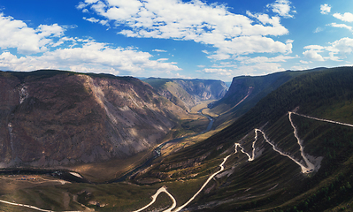 Image showing Altai mountain road pass