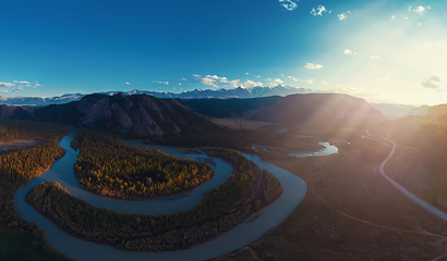 Image showing Kurai steppe and Chuya river