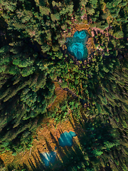 Image showing Geyser lake with thermal springs