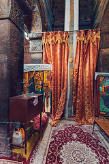 Image showing Interior of Debre Libanos, monastery in Ethiopia