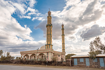 Image showing View of a mosque in the town of Dejen, Ethiopia
