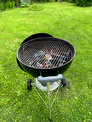 Image showing open charcoal grill