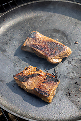 Image showing roasted beef meat slices