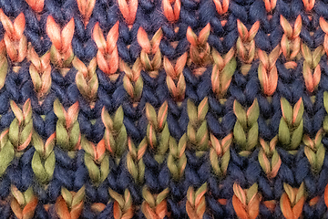 Image showing colorful knitted background