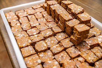 Image showing Meatloaf pieces on tray