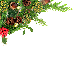 Image showing Christmas Nature Border Festive Background