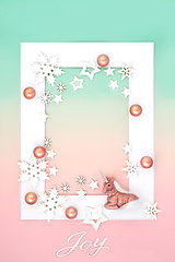 Image showing Christmas Unicorn Mythical Joy Background Festive Border