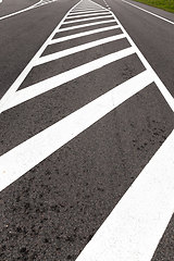 Image showing white road markings drawn