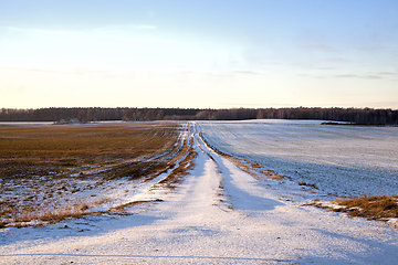 Image showing slippery and dangerous road for transport