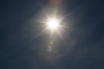 Image showing the sun shining in the sky