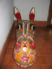 Image showing wooden toy horse head