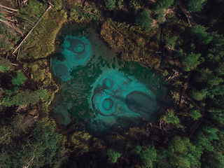 Image showing Geyser lake with thermal springs