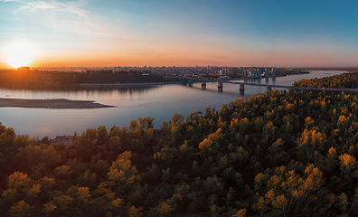 Image showing Aerial shot of view to Barnaul city.