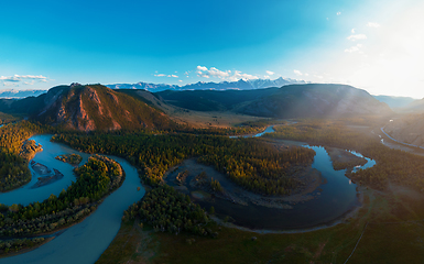 Image showing Kurai steppe and Chuya river