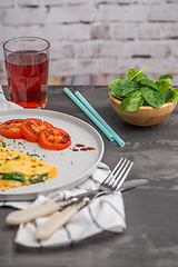 Image showing Omelet with vegetables