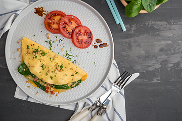 Image showing Omelet with vegetables