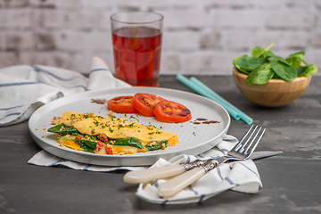 Image showing Omelet with vegetables