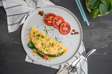 Image showing Omelet with vegetables