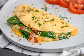 Image showing Omelet with vegetables