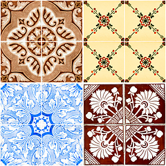 Image showing Vintage ceramic tiles