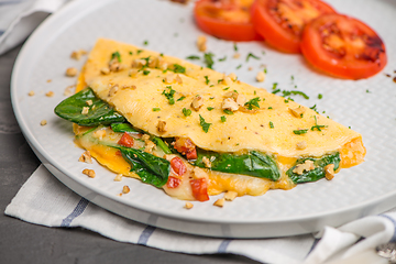 Image showing Omelet with vegetables